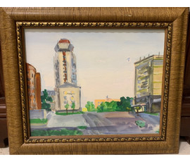 Михеева В.Н."Минск ул.Танковая", 1979г. Акварель, размер 30х24 см. № 2465
