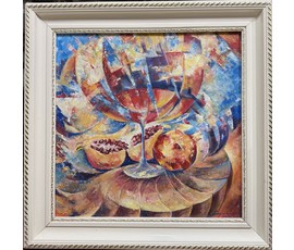 Арутюнян С.А. Из серии "Гранатовое вино. Бокал". Холст, масло. Размер 40х40 см. № 3888