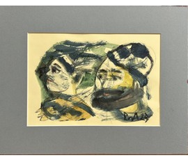 Акулов В.И "Из серии опусы", 2023г. Бумага, масло. Размер 41х32 см. № 3486