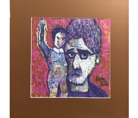 Акулов В.И "Здравствуй и прощай", 2022г. Смешанная техника. Размер 51х51 см. № 3482