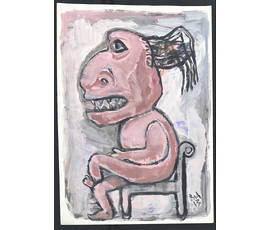 Фото: Акулов В.И "Домовой", 2013г. Бумага, акрил. Размер 41,5х59 см. № 3537 - Артикул №3537