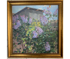 Фото: Дорошевич Ф.И "Сирень" г.Минск. Холст, масло, картон. Размер 47х50 см. № 2600 - Артикул №2600