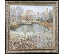 Барановская Е.А "Шэрань на траве",2022г. Холст, масло. Размер 60х60 см. № 2497