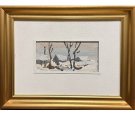 Хмелевский В.В. Этюд. ДВП, масло. Размер с паспарту 24х33 см. № 3771