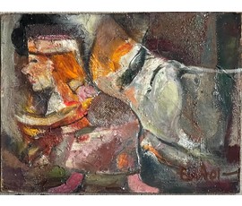 Акулов В.И. "Пробуждение", 2001г. ДВП, масло. Размер 30х40 см. № 2588