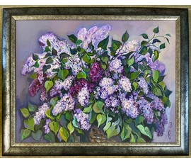 Поплавский Г.Г "Весенний аромат", 2013г. Холст, акрил. Размер 67х86 см. № 3623