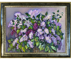 Поплавский Г.Г "Весенний аромат", 2013г. Холст, акрил. Размер 67х86 см. № 3623