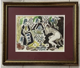 Кищенко А.М Эскиз к работе "Вечное", 1993г. Акварель.Размер 30х43см. № 3155