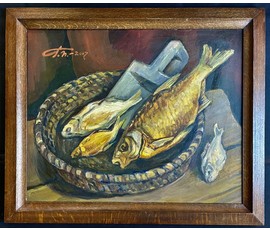 Поплавский Г.Г" Сувенир хутора Ратени", 2017г. Холст, акрил. Размер с рамой 81,5х68 см. № 3611