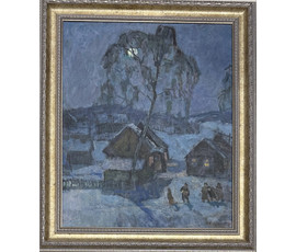 Фото: Козловский А.С "Рождество", 1975г. Холст, масло. Размер с рамой 61.5х71 см. № 3751 - Артикул №3751