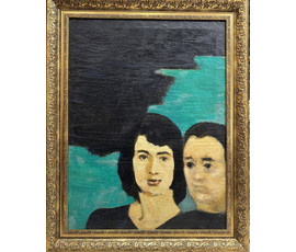 Кищенко А.М "Двойной портрет", 1982г. Холст, масло. Размер 60х80 см. № 3570