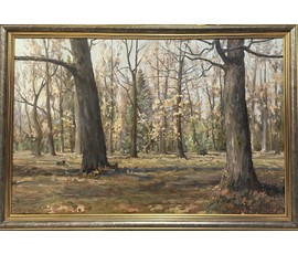 Каталожный Бржозовский Г.Ф "Дубы Курасовщины", холст, масло. Размер 75х114 см. № 3461