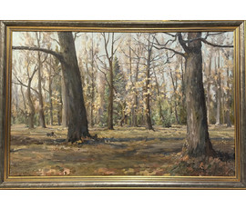 Каталожный Бржозовский Г.Ф "Дубы Курасовщины", холст, масло. Размер 75х114 см. № 3461