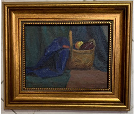 Назаренко Н.П "Натюрморт", 1963г. Картон, масло. Размер 15х19 см. № 2674