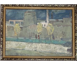 Козловский А.С "Минск", картон, масло. Размер 79х58,5 см. № 3760