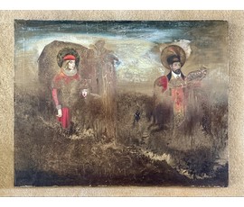 Скрипниченко Г.С "Час Стэфана Баторыя", 1974-1980 г.г. Да выставы Прынёманскі край. Холст, масло. Размер 70х90 см. № 3969