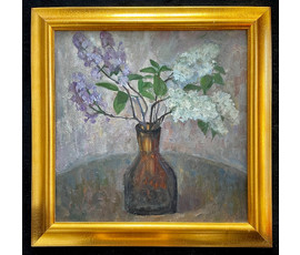 Исаёнок М.И "Бэз", 1975г. Оргалит, масло. Размер 53х53 см. № 2746