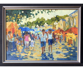 Потворова Т.В "Летний вечер в Ялте"2008г. Холст, масло. Размер с рамой 55х75 см. № 4033