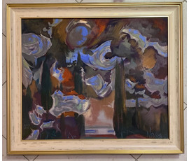 Мара Алесь (Марочкин А.А) " Кіпарысы. Чарнагорыя", 2020г. Холст, масло. Размер 50х60 см. № 2779