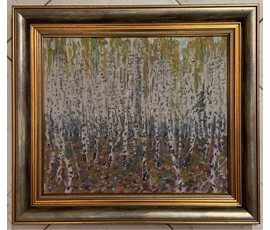 Ландарский Р.Е "Белорусский пейзаж". Холст. масло. Размер 30,5х36 см. № 2862