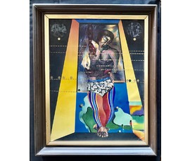 Скрипниченко Г.С. Художник-сюрреалист, "белорусский Дали". Каталожная работа "Святы Себасцян", 1968-1981г.г. Смешанная техника. Размер 70х54 см. № 3894