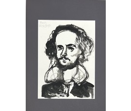 Акулов В.И "Шекспир", 2010г. Смешанная техника. Размер с паспарту 56х40 см. № 3501