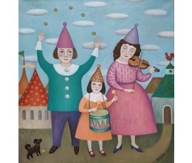 Иванова Н.А "Приглашение на праздник", 2023г. Холст, масло. Размер 65х70 см. № 3297