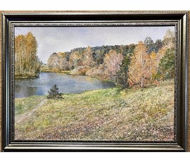 Барановская Е.А "Цёплы кастрычнік", 2020г. Холст. масло. Размер 50х70 см. № 2501