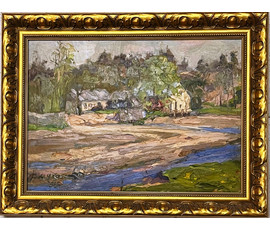 Фото: Дмухайло И.С "Водяная мельница", 1951г. Холст, масло. Размер 36х52 см. № 2565 - Артикул №2565