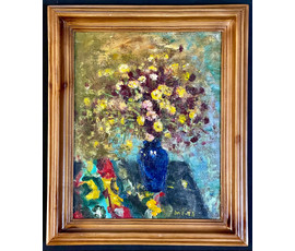 Исаёнок М.И "Кветкі", 2003г. Холст, масло. Размер 42х35см. № 3034