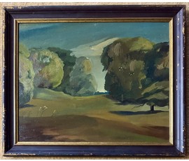 Скрипниченко Г.С "Ля Калінкавіч", 1980г. Картон, масло. Размер с рамой 58,5х48 см. № 3973