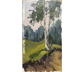 Стасевич И.Н. Этюд.1965г. Картон, масло. Размер 36,5х20,5 см. № 4036
