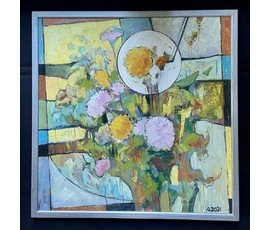 Фото: Левкович М.В "Суботні вечар", 2021г. Холст, масло. Размер 60х60 см. № 3709 - Артикул №3709