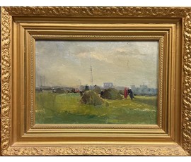 Красовский Е.Е "Минск", картон, масло. Размер с родной рамой 48х38 см. № 3814