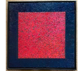 Криштапович С.Е "Чырвоны квадрат-сымбаль агню", 2009г. Холст, масло.Размер 71,5х71,5 см. № 3074