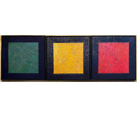 Криштапович С.Е Триптих "Квадрат", 2009-2010г.г Холст, масло. Размер 71,5х71,5 см. каждый. № 3076