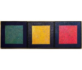 Криштапович С.Е Триптих "Квадрат", 2009-2010г.г Холст, масло. Размер 71,5х71,5 см. каждый. № 3076