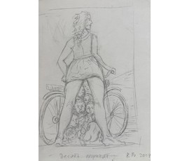 Вашкевич Р.П "Десять негритят", 2004г. Бумага, карандаш. Размер 21х29,5 см. № 3903