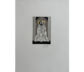 Кашкуревич А.М "Апостолы Пётр и Павел", Офорт. Размер листа 26х31 см. № 3900
