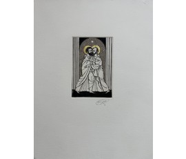 Кашкуревич А.М "Апостолы Пётр и Павел", Офорт. Размер листа 26х31 см. № 3900