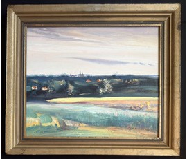 Скрипниченко Г.С. Каталожная работа "Седліца пасля дажджу.Польшча", 2005 г. ДВП, масло. Размер с рамой 69х60 см. № 3986