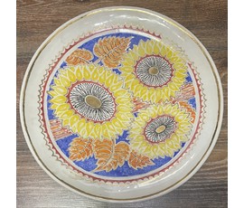 Порожняк Т.Н. Тарелка "Подсолнухи", живопись, диаметр 39 см. № 3268