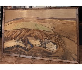 Фото: Цвирко В.К. Народный художник. "Ритмы", 1973г. ДВП, темпера. Вероятно, Нёманский край. Размер 200х140 см. № 3848 - Артикул №3848