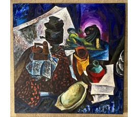 Фото: Рубцов В.М. Каталожная работа "Натюрморт с самоваром", 1972г. Холст, масло. Размер 125х124, 5 см. № 3767 - Артикул №3767
