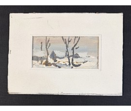 Хмелевский В.В. Этюд. ДВП, масло. Размер с паспарту 24х33 см. № 3771