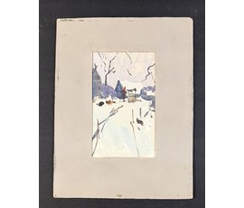 Хмелевский В.В.Этюд. ДВП, масло. Размер с паспарту 28х37 см. № 3773