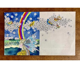 Селещук Н.М "Счастливый миг", акварель. Размер 24,5х40 см. № 3774