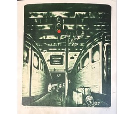 Селещук Н.М "Петру Климуку. Путешествие туда и обратно", цветная автолитография. Размер 53х64 см. № 3786