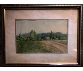 Зайцев Е.А. Народный художник. Акварель. Размер 42х33 см. с рамой. № 2192