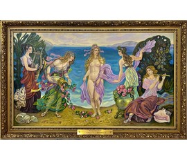 Фото: Поплавский Г.Г. «Рождение Афродиты». 1999 год. Размер 124х80см. с учетом родной рамы. Размер 111х66см. без рамы. - Артикул №3640